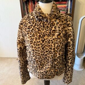 NWT Faux Fur Moto Style Jacket
